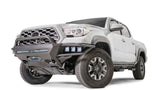 Fab Fours Pre-runner Guard Ultra Light Hybrid TB16-02-1 for Toyota Tacoma 2016-2023, winch-ready steel bumper with LED light bar mount