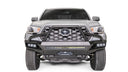 Fab Fours High Guard Ultra Light Hybrid TB16-03-1 for Toyota Tacoma 2016-2023, winch-ready steel bumper with LED light bar mount