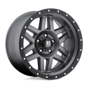 XD Xd128 Machete - 20X9 00mm matte gray black ring wheel with multi-spoke design for off-road and 4x4 use