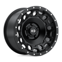 XD Xd129 Holeshot - 17X9 -12mm - Satin Black wheel with beadlock-style rim and multi-spoke design by XD