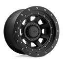 XD Xd137 Fmj - 17X9 -12mm - Satin Black wheel with multi-spoke design and simulated beadlock bolts by XD.