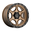 XD Xd139 Portal - 17X9 -12mm - Satin Bronze Satin Black Lip wheel with five-spoke design for off-road trucks and SUVs