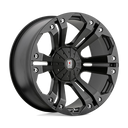 XD Xd778 Monster - 18X9 -12mm - Matte Black off-road wheel with aggressive multi-spoke design and bolt accents