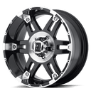 XD Xd797 Spy - 17X9 -12mm - Gloss Black Machined wheel with aggressive multi-spoke design for off-road vehicles