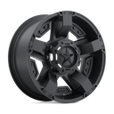 XD Xd811 Rockstar Ii - 18X9 00mm - Matte Black wheel with aggressive six-spoke design for off-road vehicles.
