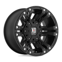 XD Xd822 Monster Ii - 17X9 -12mm - Matte Black wheel with multi-spoke design for off-road use