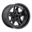 XD Xd827 Rockstar Iii - 20X9 -12mm - Matte Black wheel with aggressive star-spoke design for off-road and 4x4 vehicles