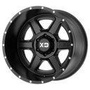 XD Xd832 Fusion - 18X9 00mm - Satin Black off-road wheel with six-spoke design and beadlock style rim accents