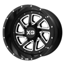 XD Xd833 Recoil - 20X9 -12mm - Satin Black Milled With Reversible Ring heavy-duty off-road wheel for trucks and SUVs
