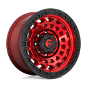 Fuel 1PC D632 Zephyr - 20X9 01mm Candy Red Black Bead Ring wheel with multi-hole design and matte black beadlock-style ring