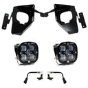 Baja Designs 16-18 Silverado 1500 Squadron Fog Pocket Kit - Clear with LED fog lights, mounting brackets, and wiring connectors