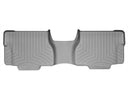WeatherTech Rear FloorLiner for 08+ Toyota Sequoia - Grey heavy-duty molded floor mat with channel design