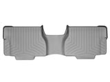 WeatherTech Rear FloorLiner for 08+ Toyota Sequoia - Grey heavy-duty molded floor mat with channel design