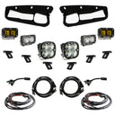 Baja Designs 21-22 Ford Bronco w/Steel Bumper S2 SAE Sportsmen Fog Pocket Light Kit - Amber high-intensity LED fog lights with wiring and mounts
