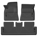 Husky Liners 17-21 Tesla 3 Weatherbeater Front & 2nd Seat Floor Liners - Black by Mudify, heavy-duty molded floor protection