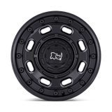 black rhino Atlas 17X8.5 -10mm Matte Black heavy-duty off-road wheel with reinforced steel beadlock-style rim design