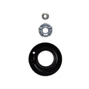 Bilstein Parts Kit for 24-300872 with metal washer, locking nut, and black coil spring isolator for suspension assembly