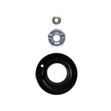 Bilstein Parts Kit for 24-300872 with metal washer, locking nut, and black coil spring isolator for suspension assembly