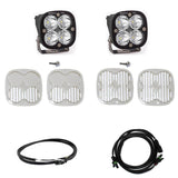 Baja Designs 2021+ Ford Bronco A Piller Light Kit Squadron Pro Spot w/Upfitter with LED pods, wire harnesses, and mounting covers
