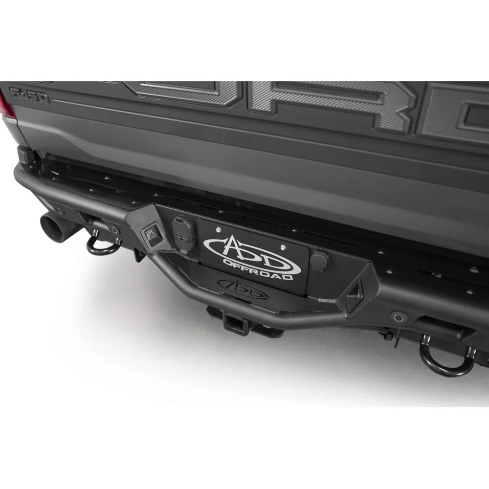 Addictive Desert Designs 21-24 Ford F-150 Raptor Race Series Dovetail Rear Bumper with high clearance and rear corner angles