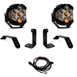 Baja Designs 2018+ Jeep JL/JT Dual LP6 Auxiliary Light Kit with LED pods, heavy-duty mounts, and wiring harness