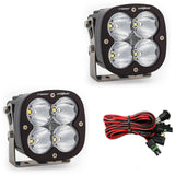Baja Designs XL Racer Edition High Speed Spot Pair LED Light Pods - Clear with heavy-duty black housing and wiring harness for off-road use