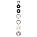 Bilstein B1 Suspension Hardware Kit Components with precision washers, bushings, and mounting nut for suspension assembly.