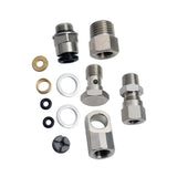 Mudify 170114 Bulkhead Kit High Pressure, 6mm to 3.5mm O-Ring Type 170114 with stainless steel fittings and seals for off-road use