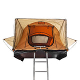 ARB Flinders Rooftop Tent 803300A with durable fabric, integrated ladder, and weather-resistant rainfly for rugged overland camping.