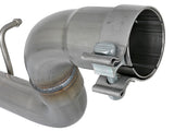 aFe MACH Force-Xp Axle-Back Exhaust System w/Black Tip 49-48070-1B for Jeep Wrangler L4-2.0T / V6-3.6L (18-20) close-up welds and clamp