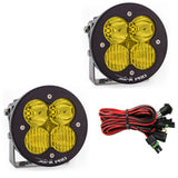 Baja Designs XL R Pro Series Driving Combo Pattern Pair LED Light Pods - Amber with wiring harness and adjustable mounts for off-road use