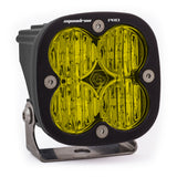 Baja Designs Squadron Pro Black Wide Cornering Pattern LED Light Pod - Amber with durable housing and heavy-duty mounting bracket