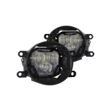Morimoto 4Banger HXB LED Fog Lights Kit (White SAE Wide Beam) dual compact LED fog lights with durable black mounts