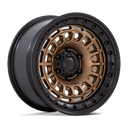 black rhino br014 sahara - 17x9 0mm - matte bronze w/ gloss black lip wheel for rugged off-road 4x4 vehicles