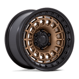 black rhino br014 sahara - 17x9 0mm - matte bronze w/ gloss black lip wheel for rugged off-road 4x4 vehicles