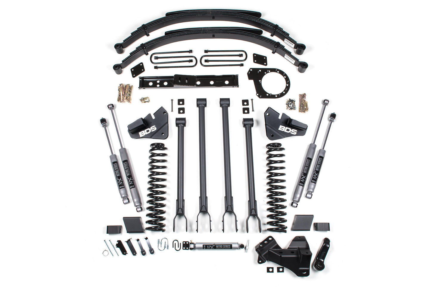 BDS Suspension BDS 6 Inch Lift Kit | 4-Link Conversion | Ford F250/F350 Super Duty (17-19) 4WD | Diesel heavy-duty springs shocks hardware components
