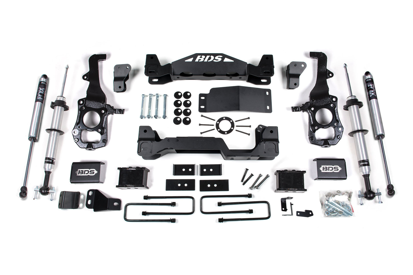 BDS Suspension BDS 6 Inch Lift Kit | FOX 2.0 Strut | Ford F150 (21-24) 4WD heavy-duty steel lift and shock components with hardware