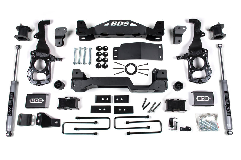 BDS 6 Inch Lift Kit | Ford F150 (21-24) 4WD – 4 Inch Block Kit (Tail Low to Level Stance) / NX2 Nitro Series