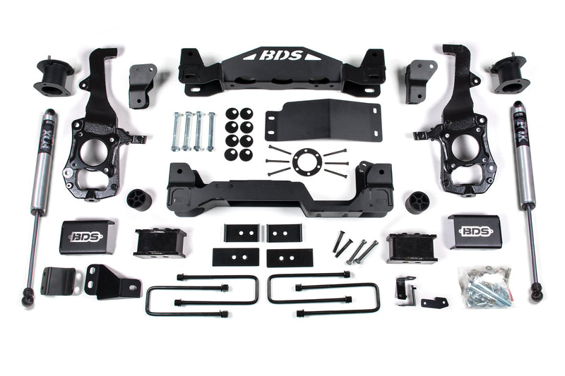 BDS 4 Inch Lift Kit | Ford F150 (21-24) 4WD – 2 Inch Block Kit (Tail Low to Level Stance) / FOX 2.0 Performance Series