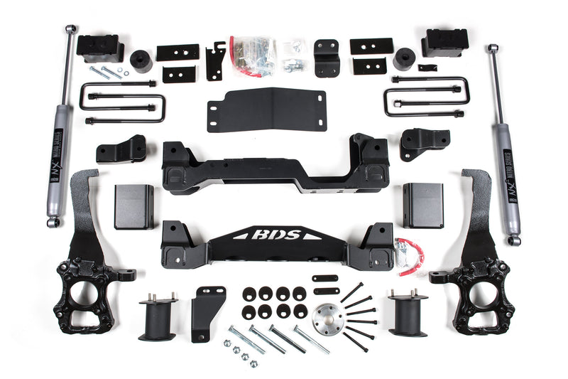 BDS 4 Inch Lift Kit | Ford F150 (15-20) 4WD – 3 Inch Block Kit (Tail Low to Level Stance) / NX2 Nitro Series