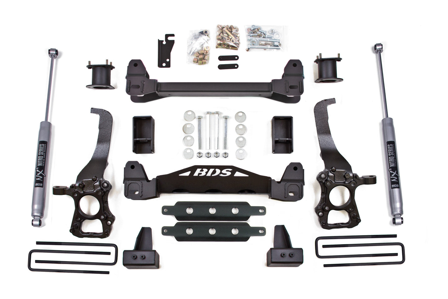 BDS Suspension BDS 6 Inch Lift Kit | Ford F150 (15-20) 2WD heavy-duty steel suspension components with shocks and hardware