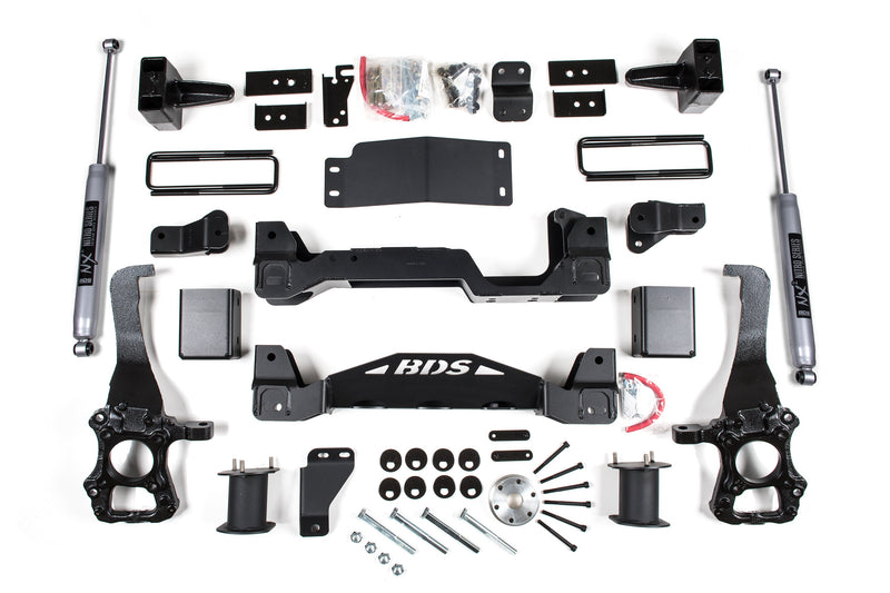 BDS 6 Inch Lift Kit | Ford F150 (15-20) 4WD – 4 Inch Block Kit (Tail Low to Level Stance) / NX2 Nitro Series