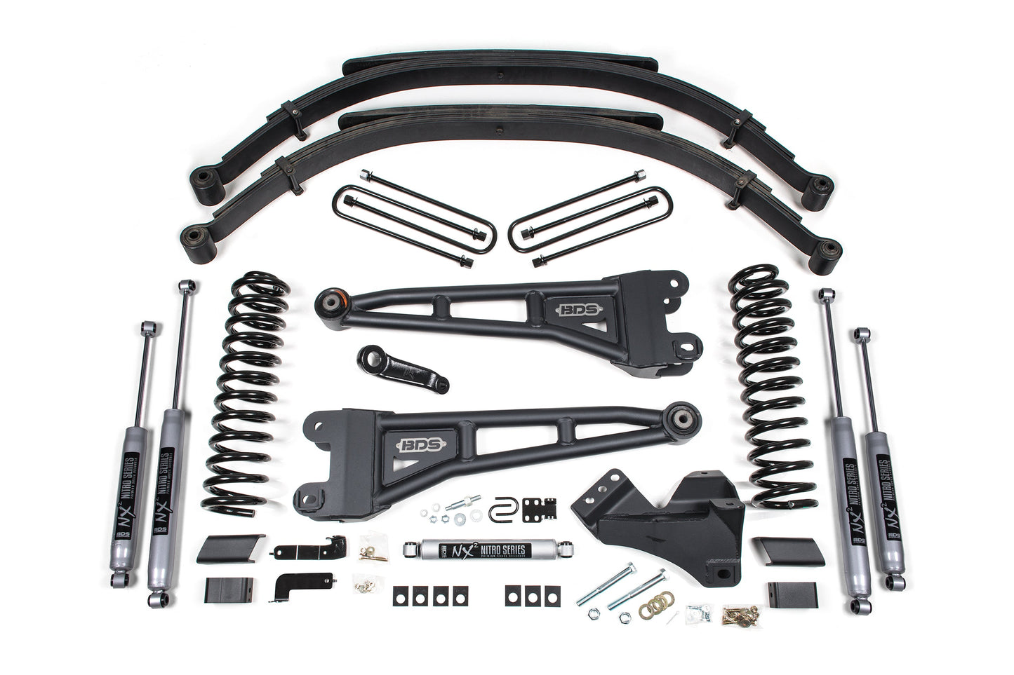BDS Suspension BDS 5 Inch Lift Kit w/ Radius Arm | Ford F250/F350 Super Duty (23-24) 4WD Diesel heavy-duty coil springs shocks and leaf springs