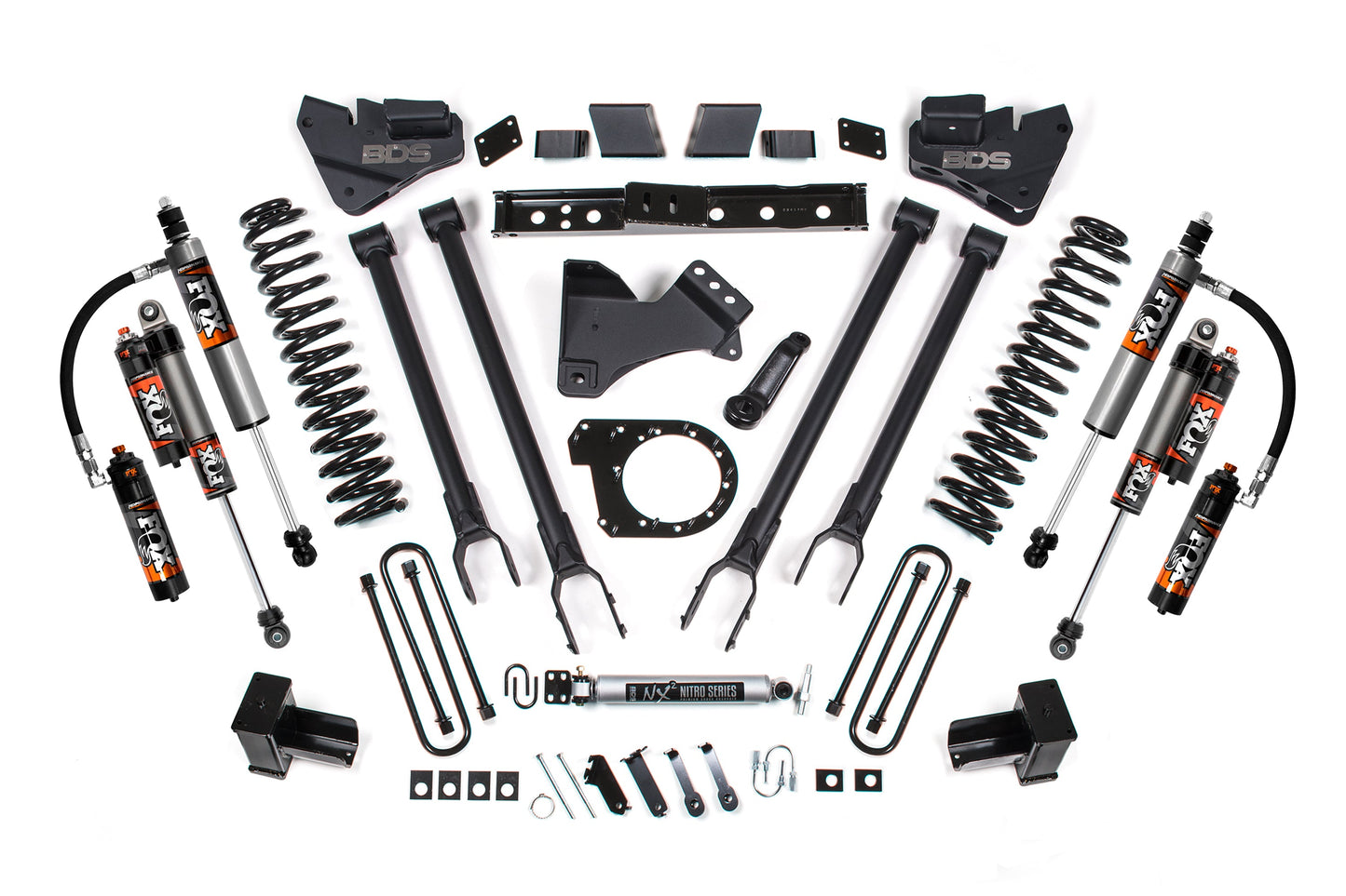 BDS Suspension BDS 7 Inch Lift Kit w/ 4-Link | Ford F250/F350 Super Duty (20-22) 4WD | Diesel with coil springs and FOX shocks