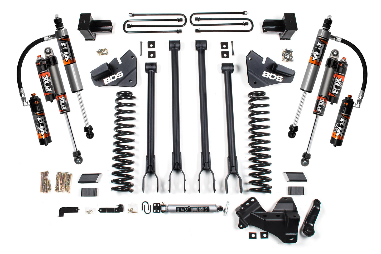 BDS Suspension BDS 5 Inch Lift Kit w/ 4-Link | Ford F250/F350 Super Duty (20-22) 4WD Diesel heavy-duty shocks springs and link arms