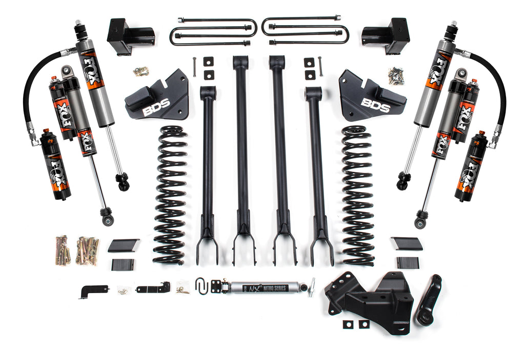 BDS 4 Inch Lift Kit | 4-Link Conversion | Ford F250 / F350 Super Duty (17-19) 4WD | Gas