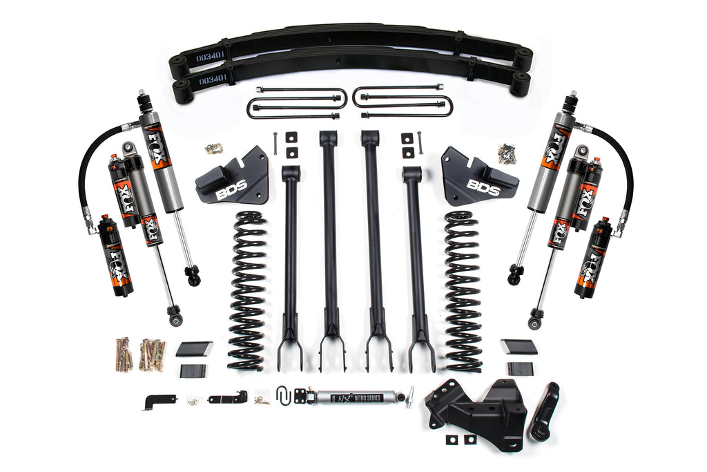 BDS 4 Inch Lift Kit | 4-Link Conversion | Ford F250 / F350 Super Duty (17-19) 4WD | Gas