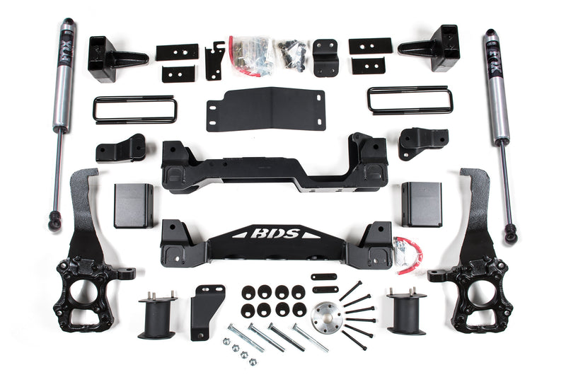 BDS 6 Inch Lift Kit | Ford F150 (15-20) 4WD – 5 Inch Block Kit (Level to Tail High Appearance) / FOX 2.0 Performance Series