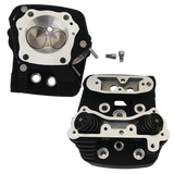 S&S Cycle 84-99 BT 93cc Cylinder Head Kit For S&S 4in Bore - Wrinkle Black