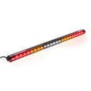 Baja Designs RTL-S Single Straight 30in Light Bar with amber and white LED signals in black housing for off-road vehicles